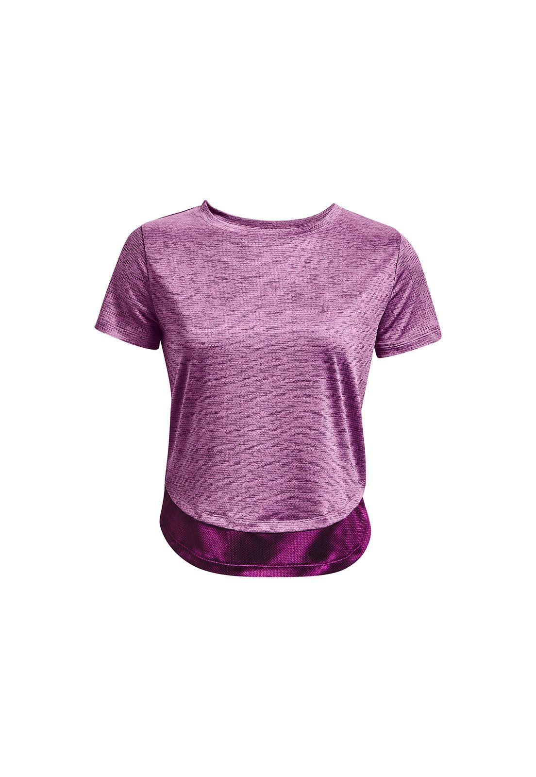 Polera M/C Mujer UA Tech Vent Ss Morado-0
