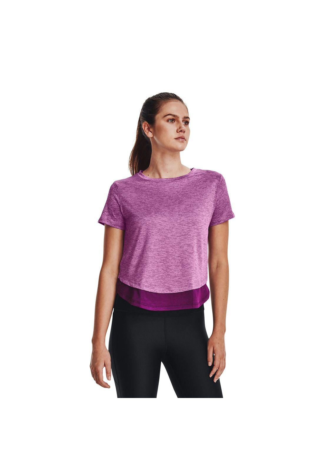 Polera M/C Mujer UA Tech Vent Ss Morado-2