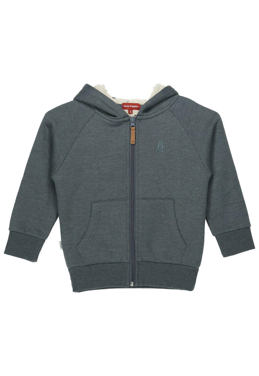 Polerón Niño Sherpa Gris Oscuro-3