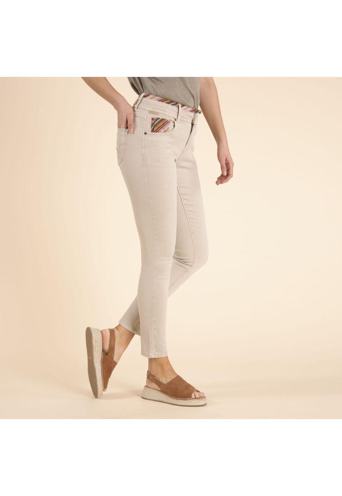Jeans Mujer Olivia Beige-1
