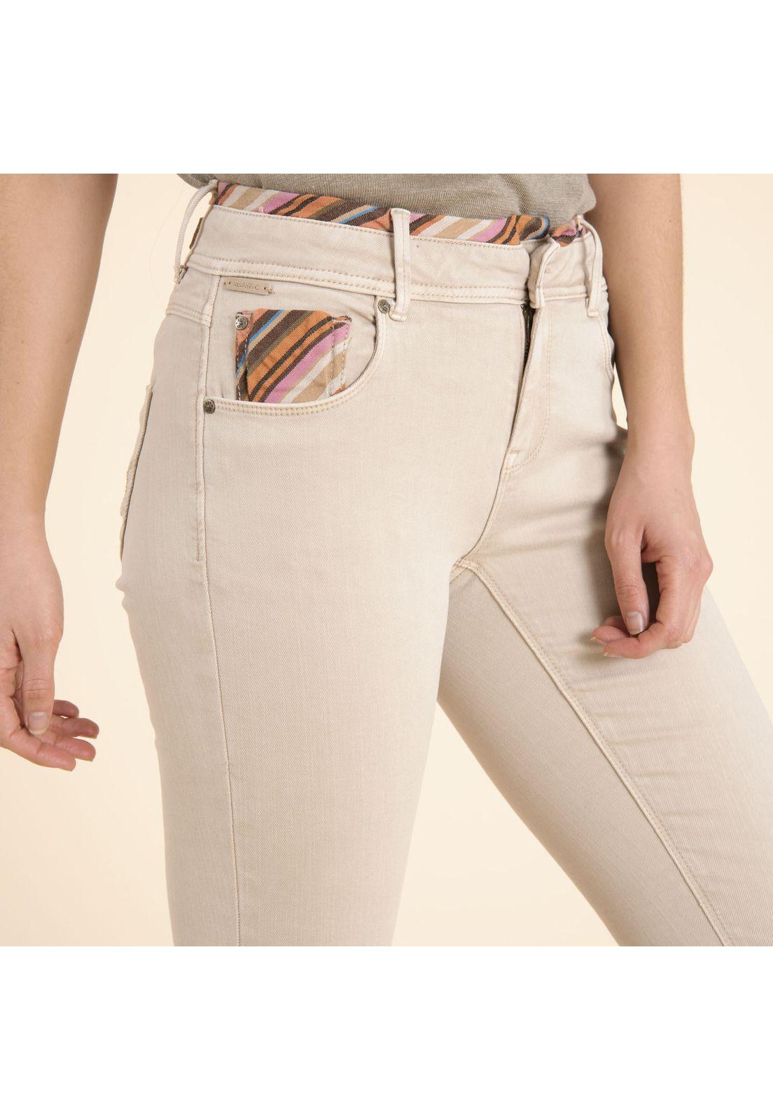 Jeans Mujer Olivia Beige-3