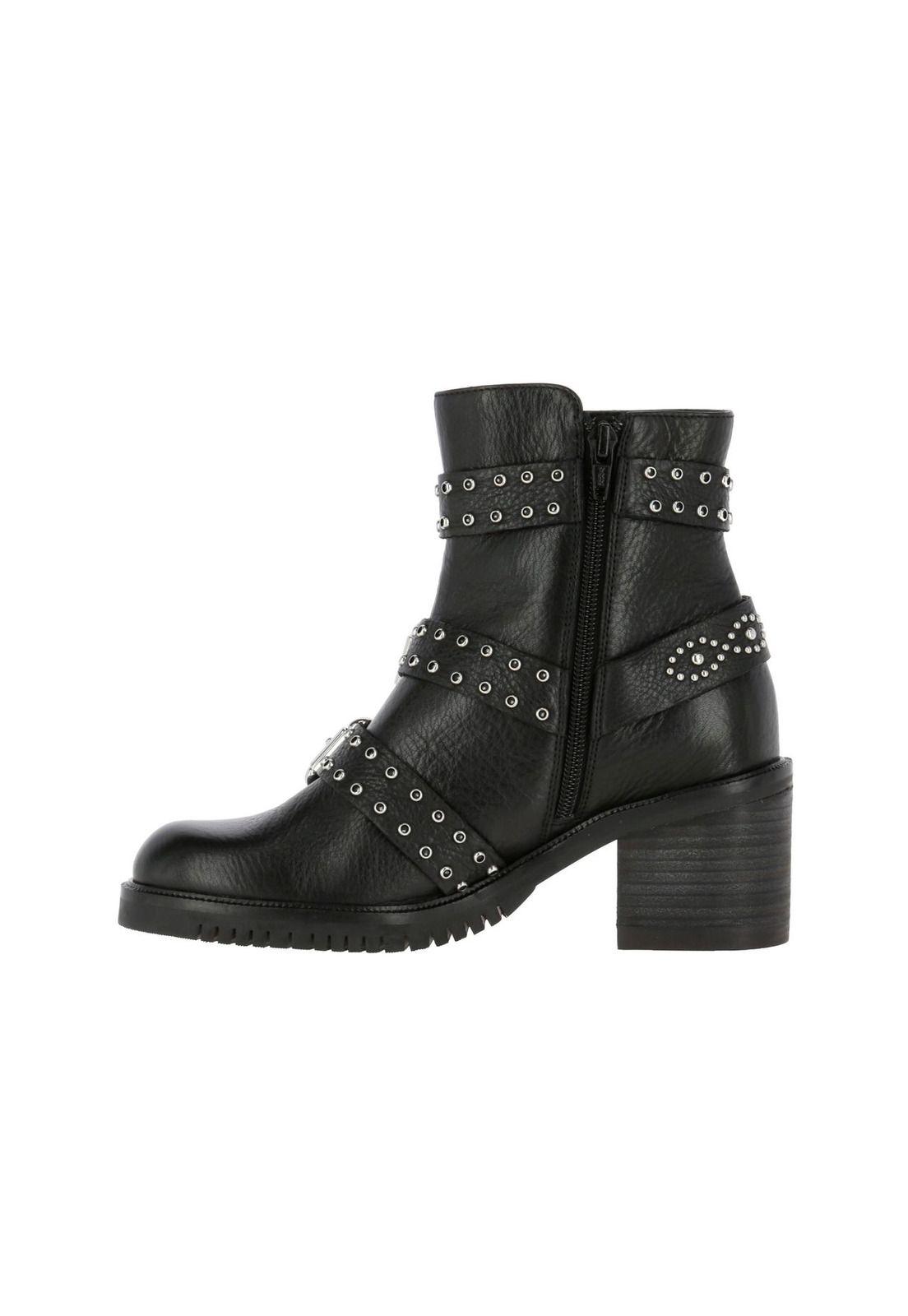 Botin Cuero Mujer Daria Negro-2