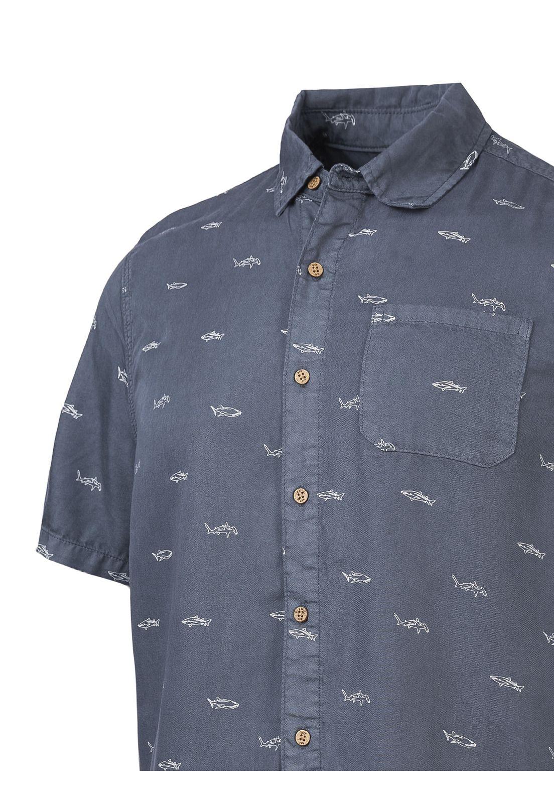 Camisa Tencel Denimprint Azul Marino Hombre-3