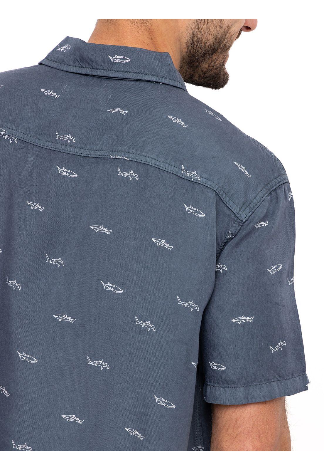 Camisa Tencel Denimprint Azul Marino Hombre-5