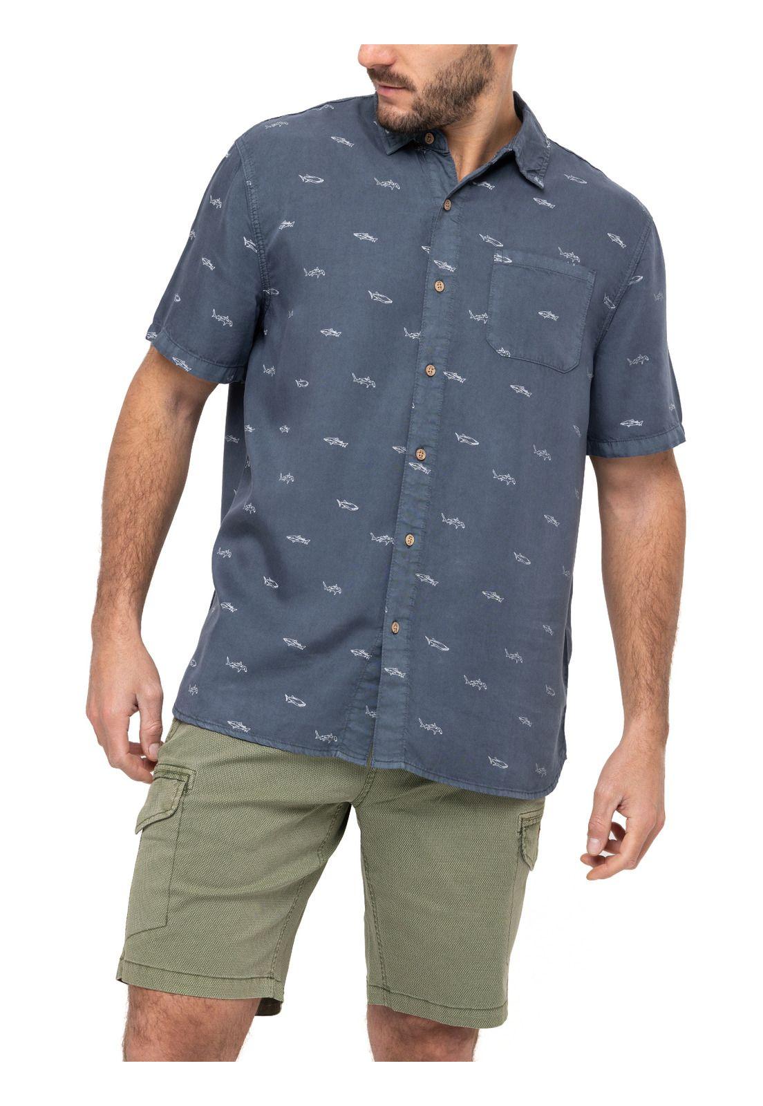 Camisa Tencel Denimprint Azul Marino Hombre-6