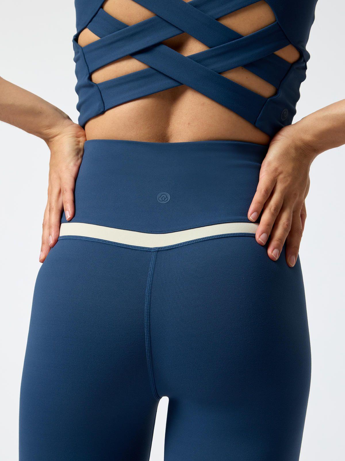 Calza Ankle Bianca Aloe Azul Mujer-4