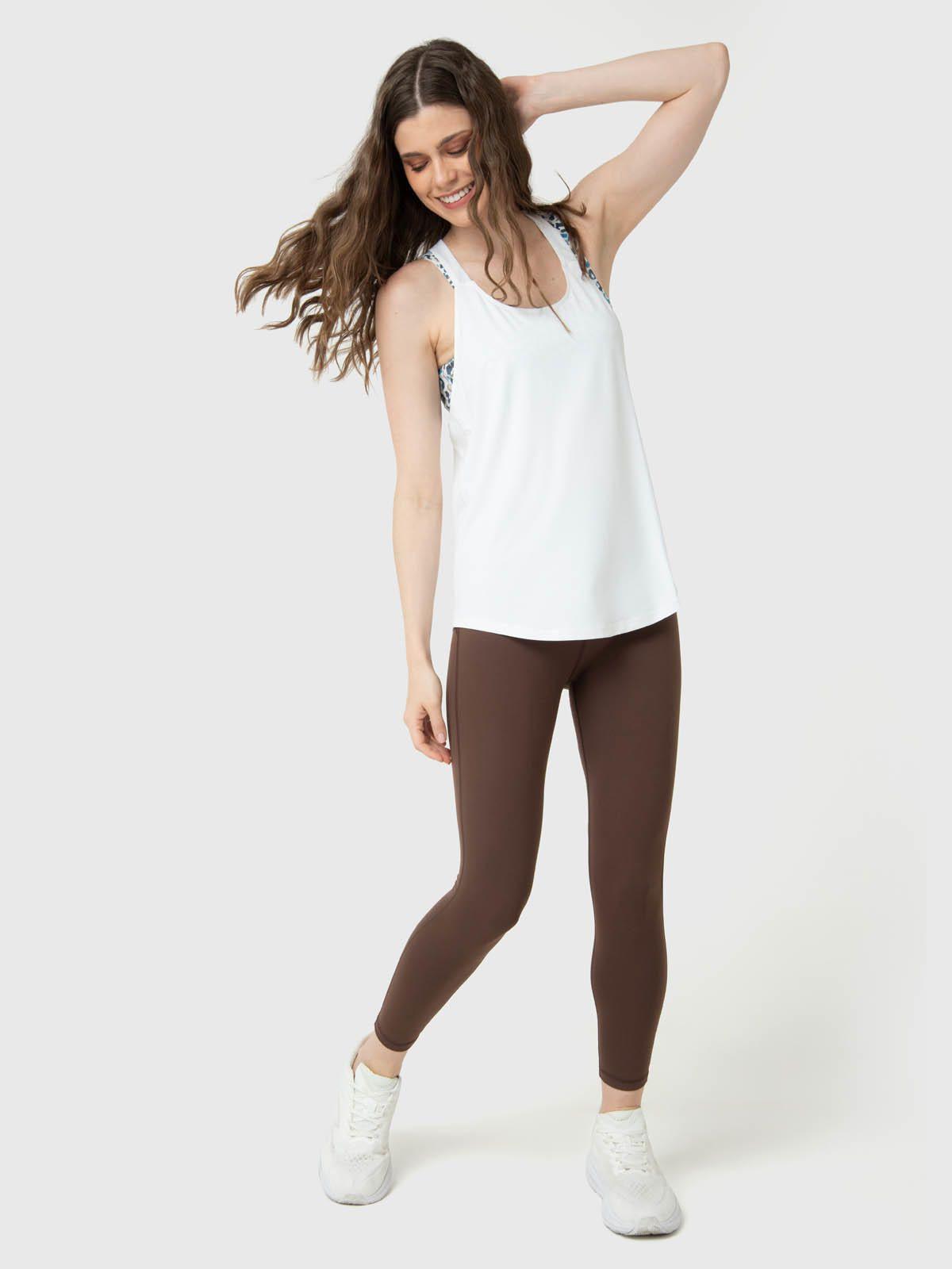 Polera Mujer Training Tank Aloe Blanca -4