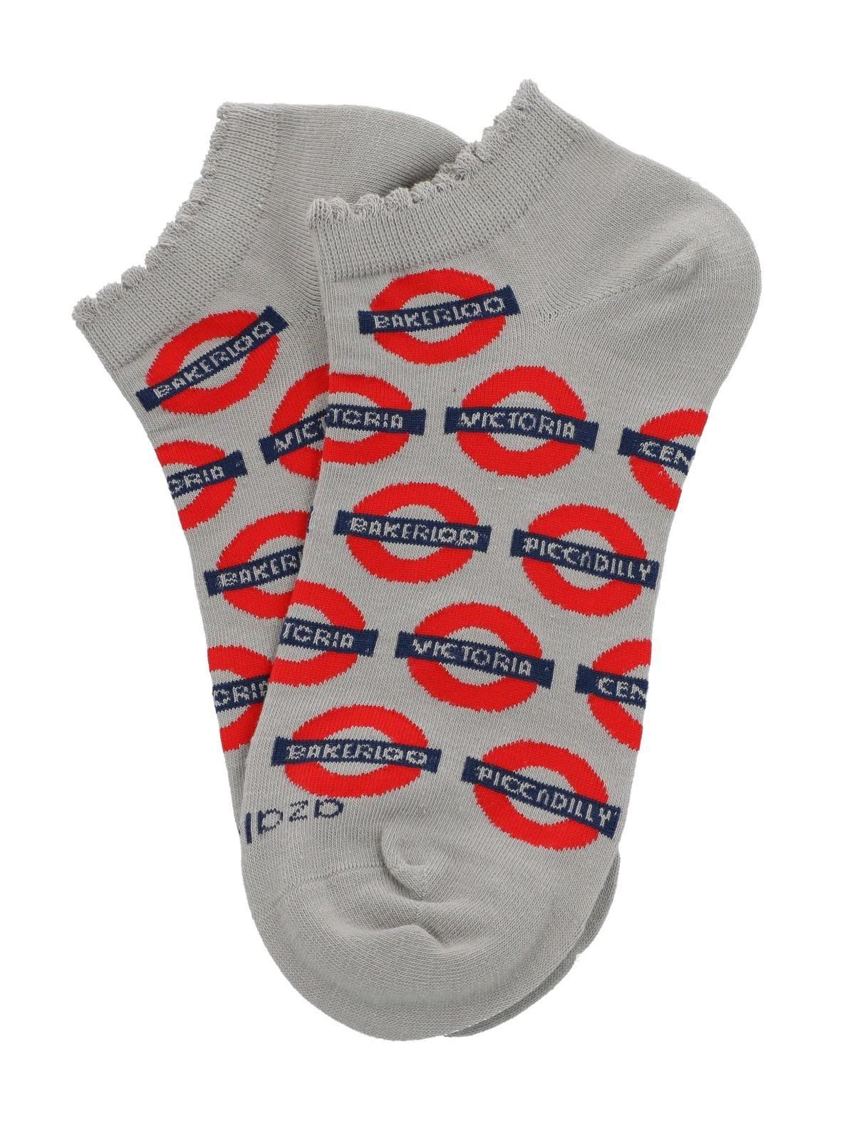 Calcetín Algodón Mujer Ped St London Gris-2