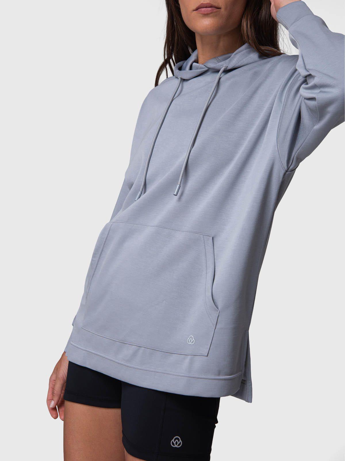 Poleron Mujer Hoodie Mara Rec Gris Claro-0