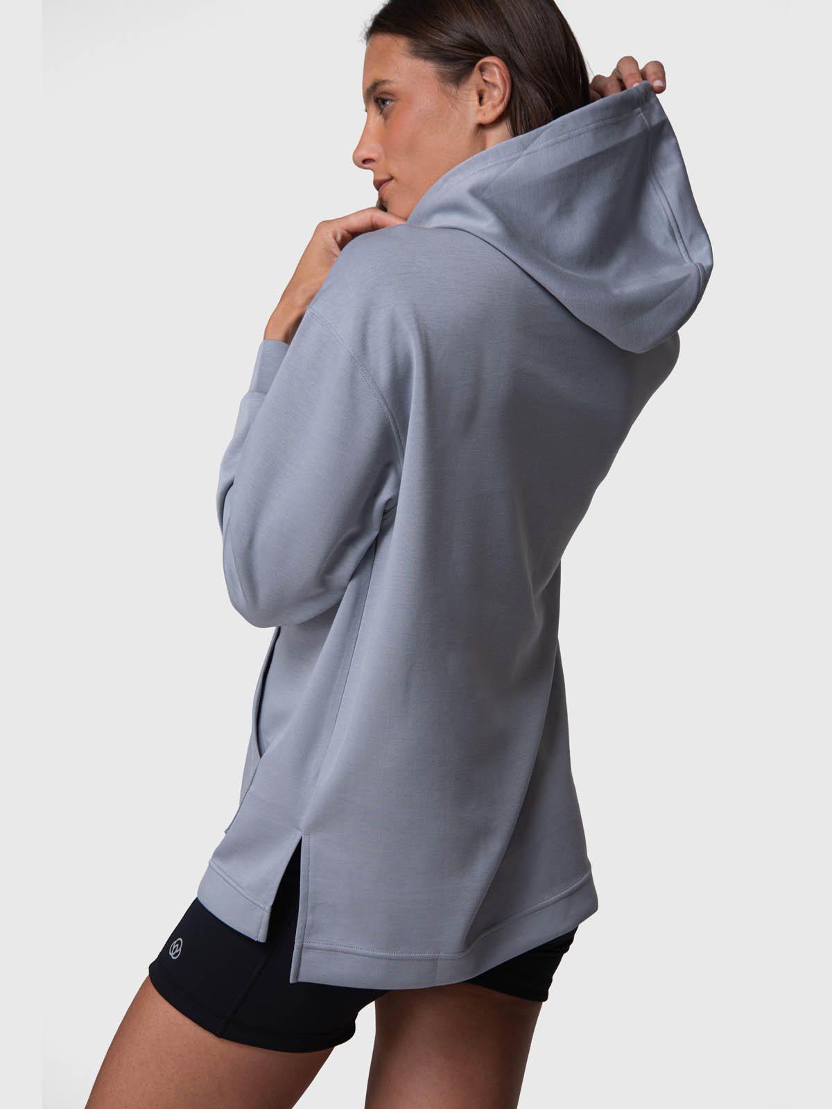 Poleron Mujer Hoodie Mara Rec Gris Claro-1