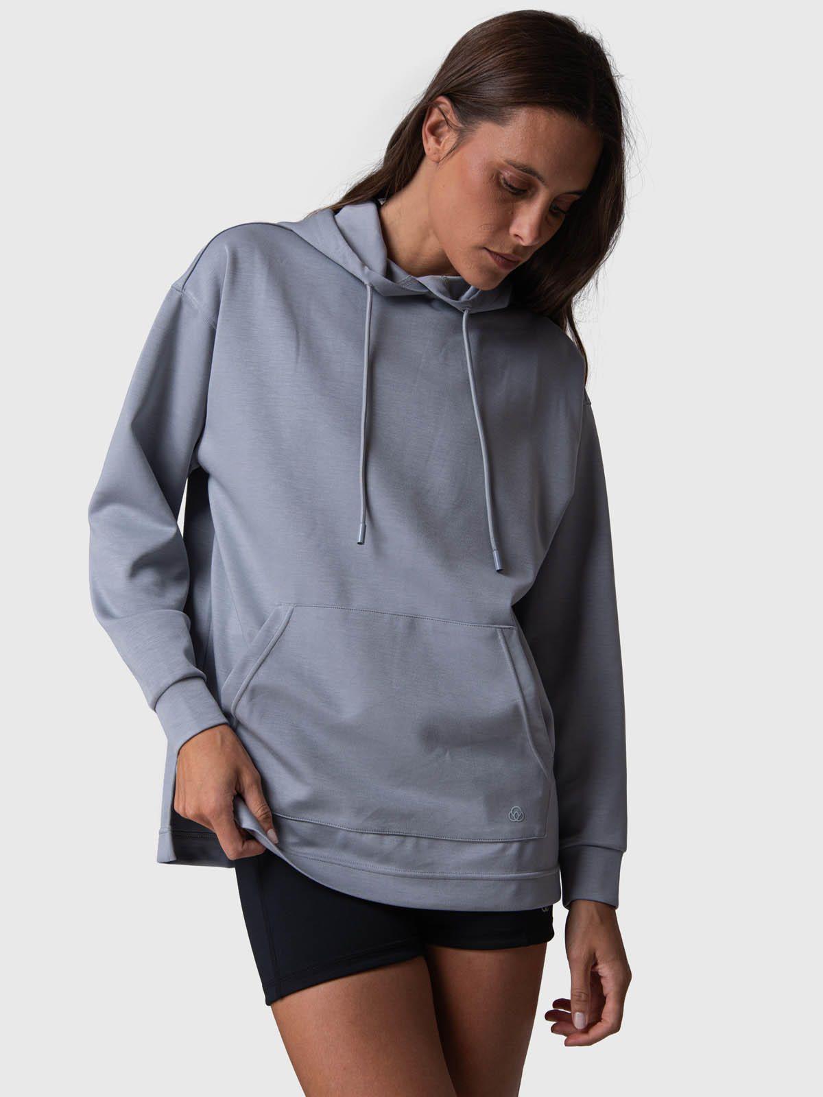Poleron Mujer Hoodie Mara Rec Gris Claro-3