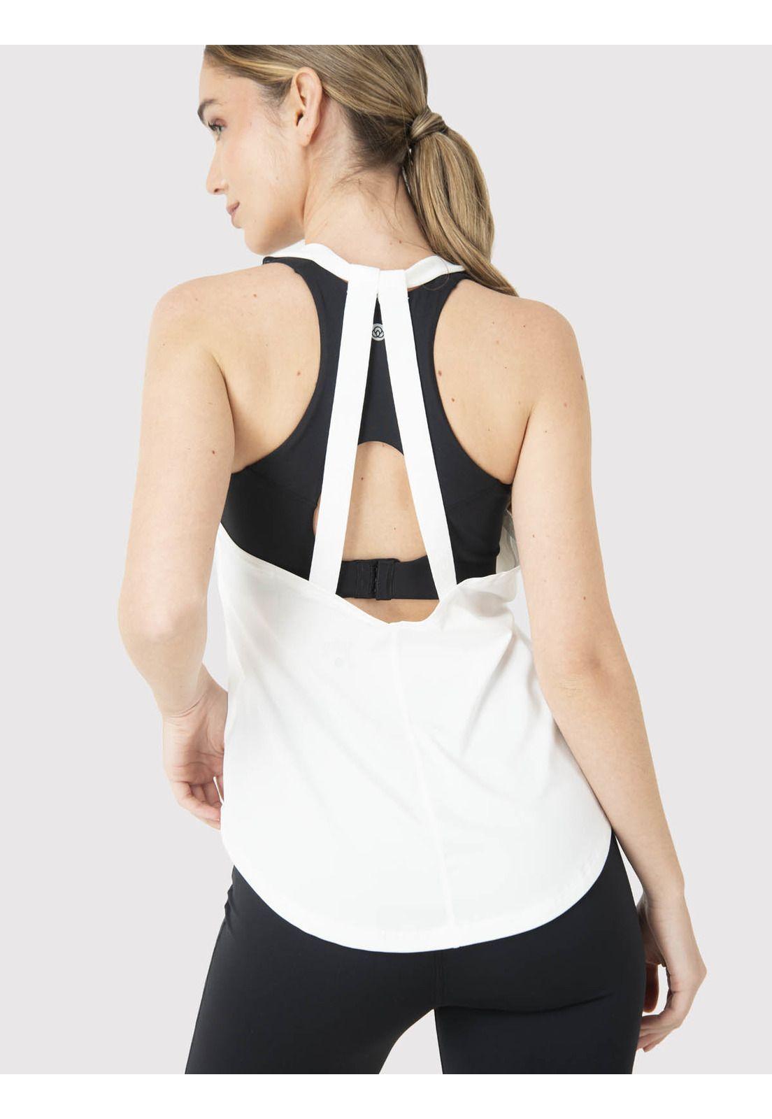 Polera Sin Mangas Training Tank Blanco Mujer-1