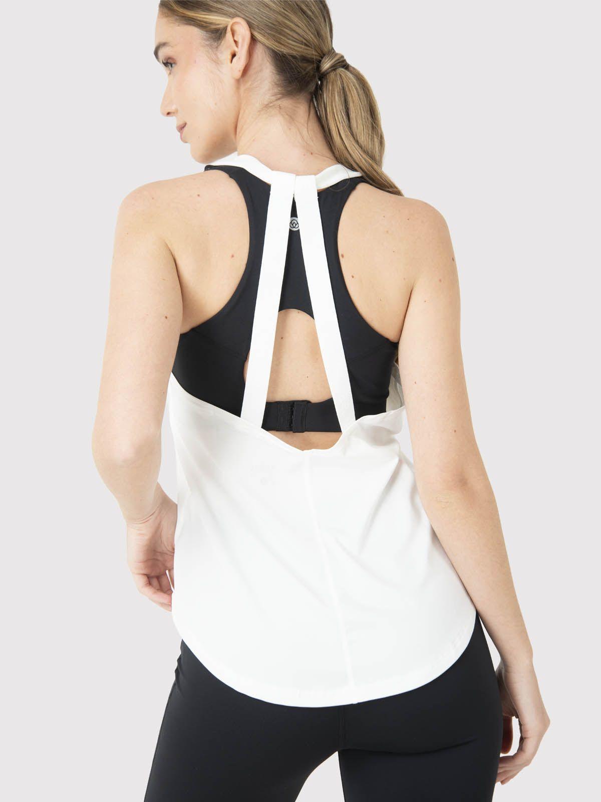 Polera Sin Mangas Training Tank Blanco Mujer-1
