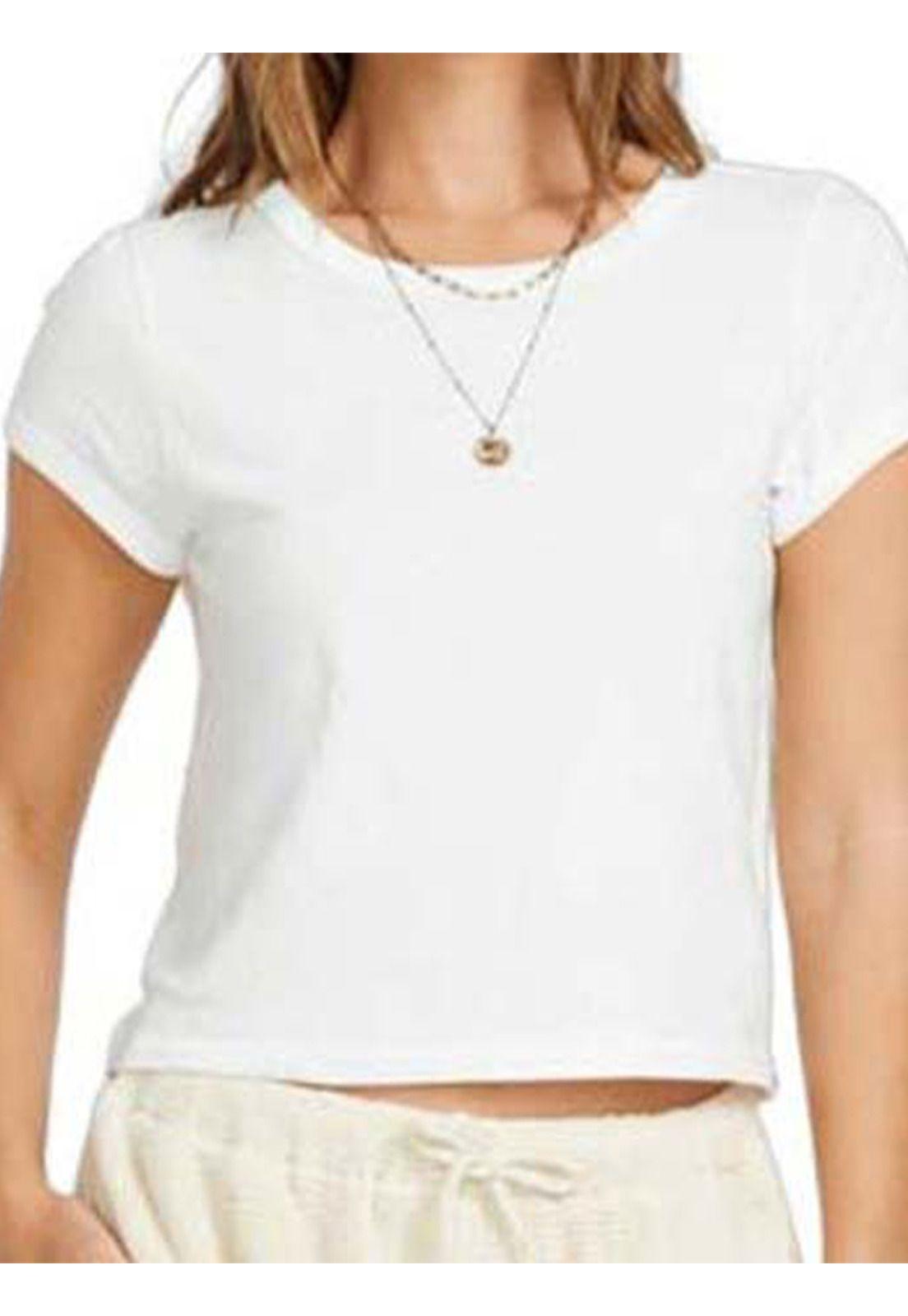 Polera Manga Corta Mujer Daily Blanca Billabong-0