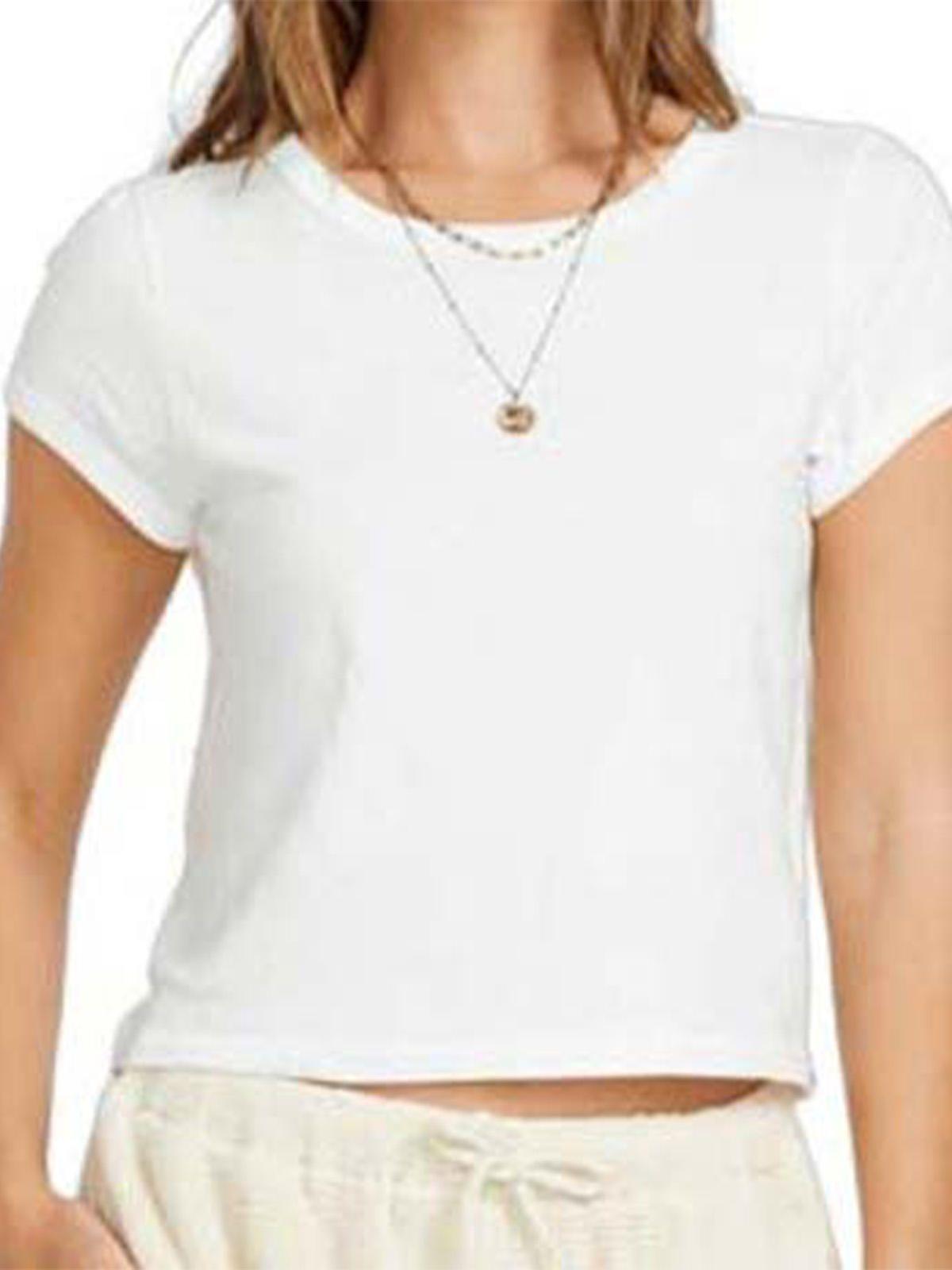 Polera Manga Corta Mujer Daily Blanca Billabong-0