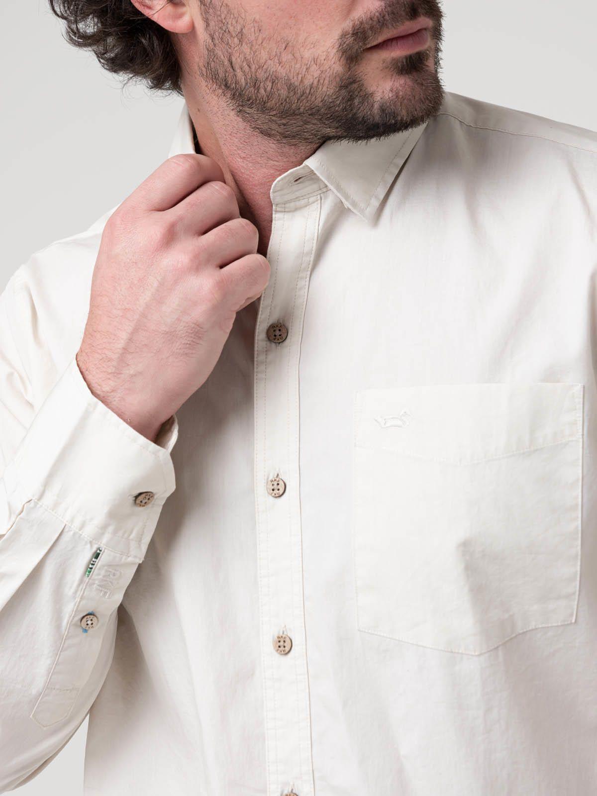 Camisa Algodón Orgánico Hombre Galiton Beige-6