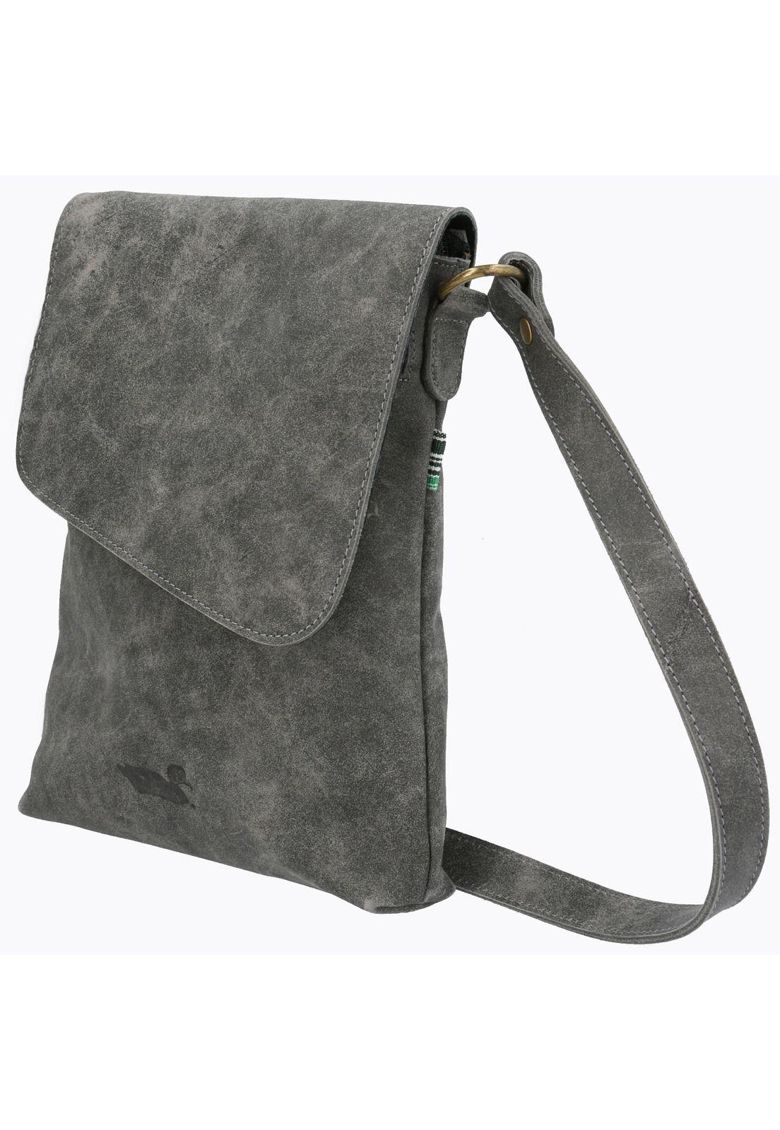 Cartera Cuero Mujer Arya Cross Gris-1