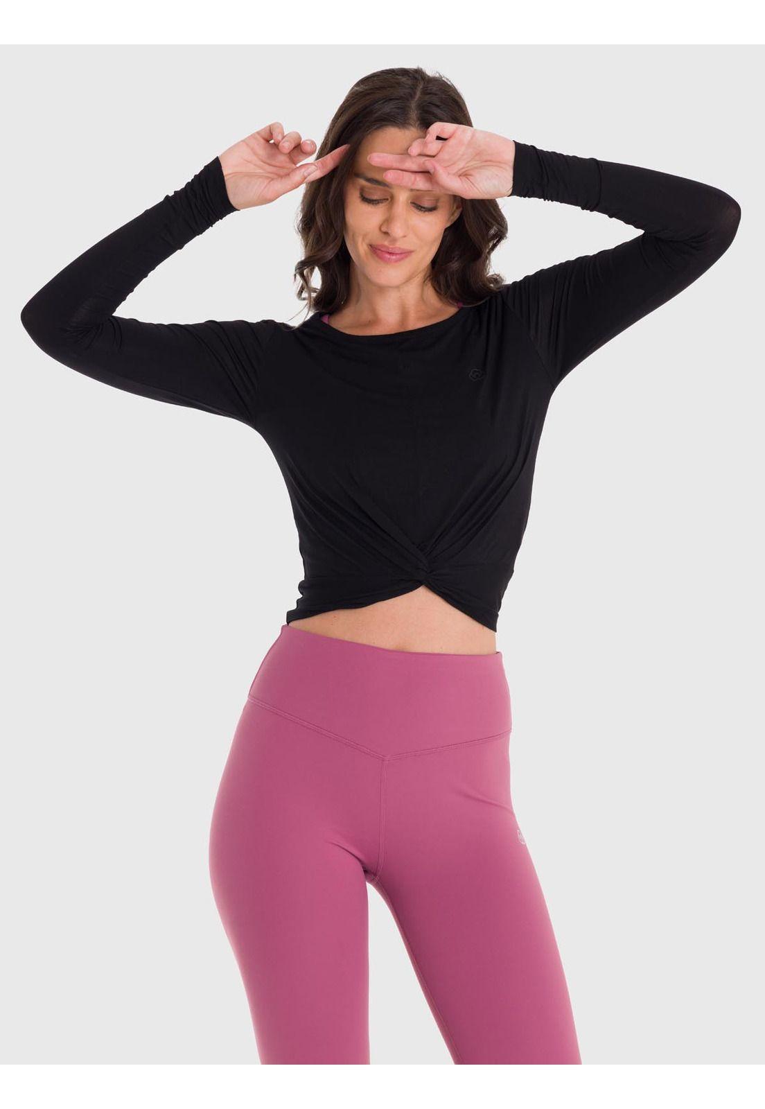 Polera Mujer Modal Long Sleeve Negra-1