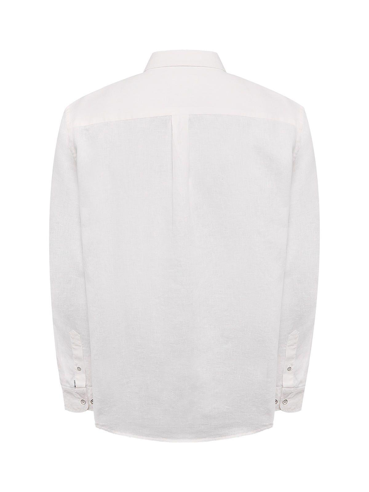 Camisa Lino Orgánico Hombre Linen Blanco-1