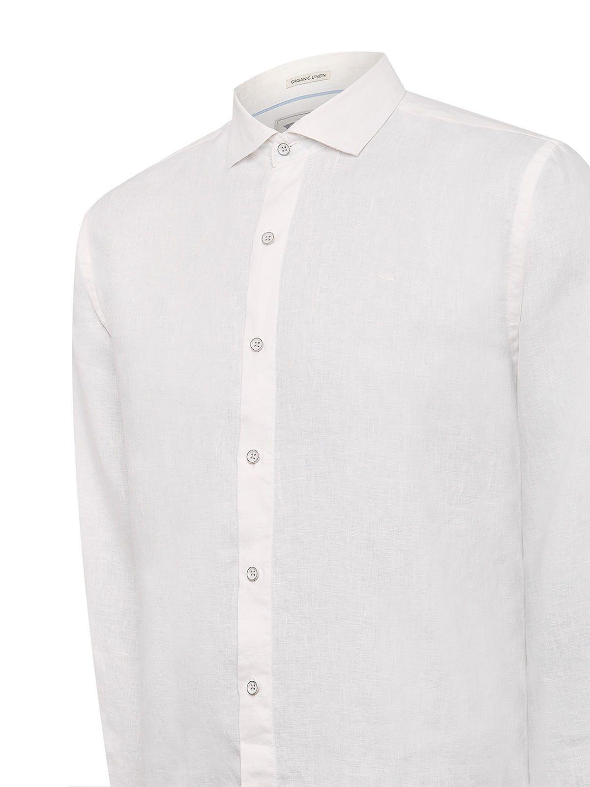 Camisa Lino Orgánico Hombre Linen Blanco-3