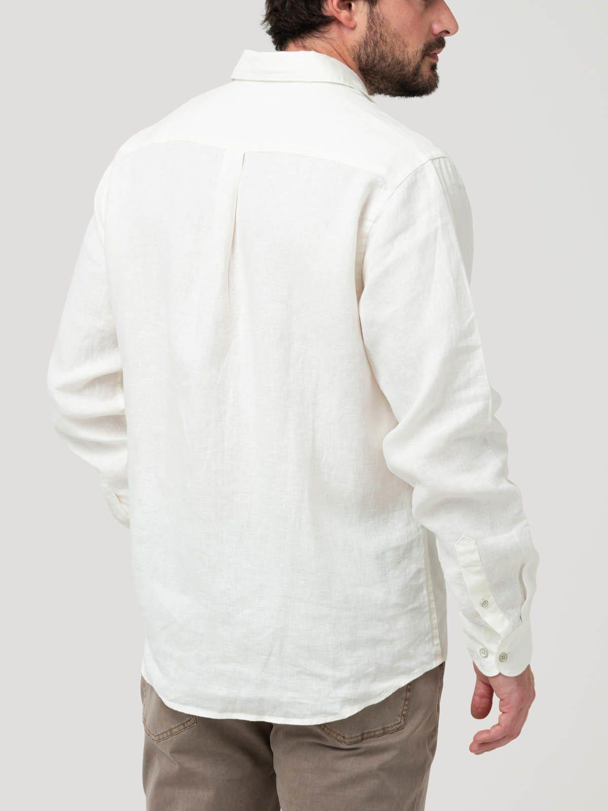 Camisa Lino Orgánico Hombre Linen Blanco-5
