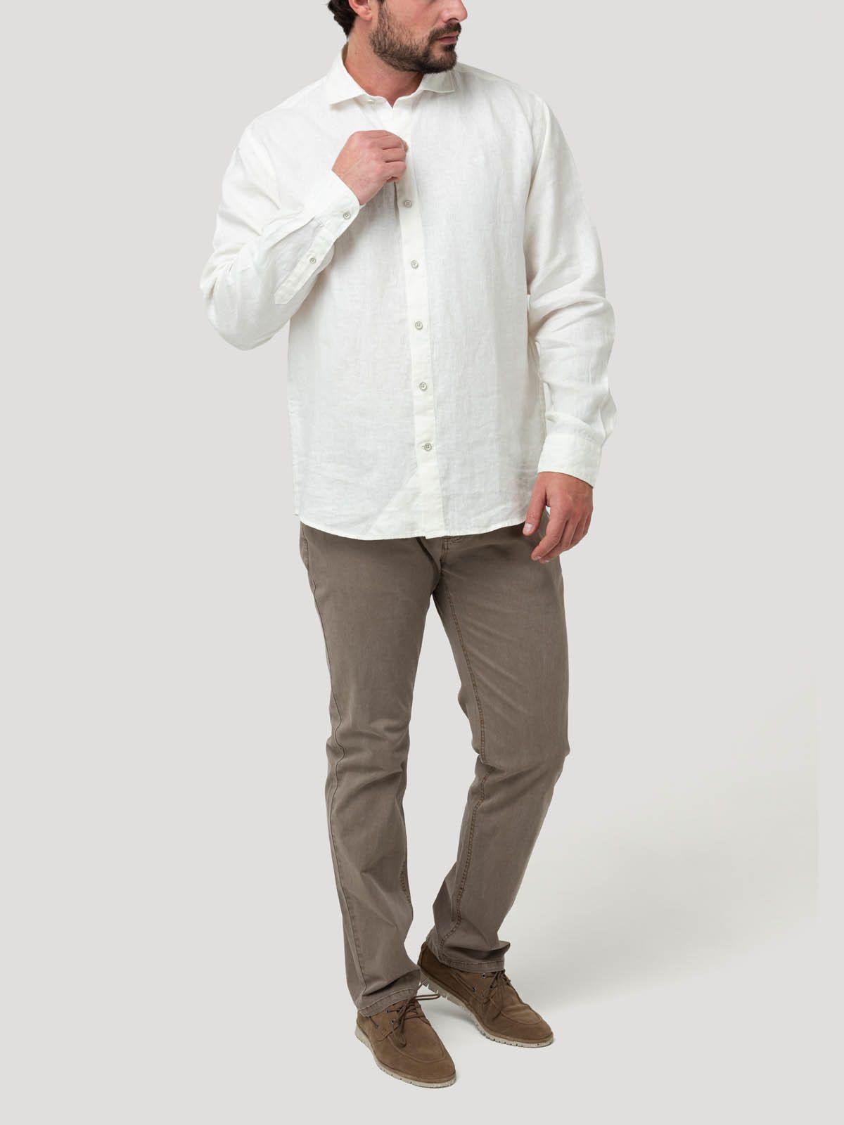 Camisa Lino Orgánico Hombre Linen Blanco-7
