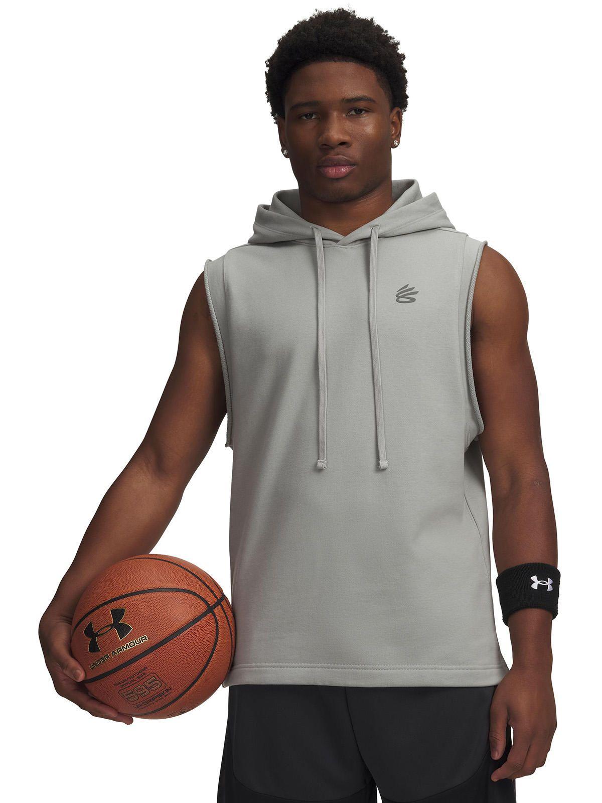 Poleron S/M Gris Hombre Curry Sleeveless Hoodie-0