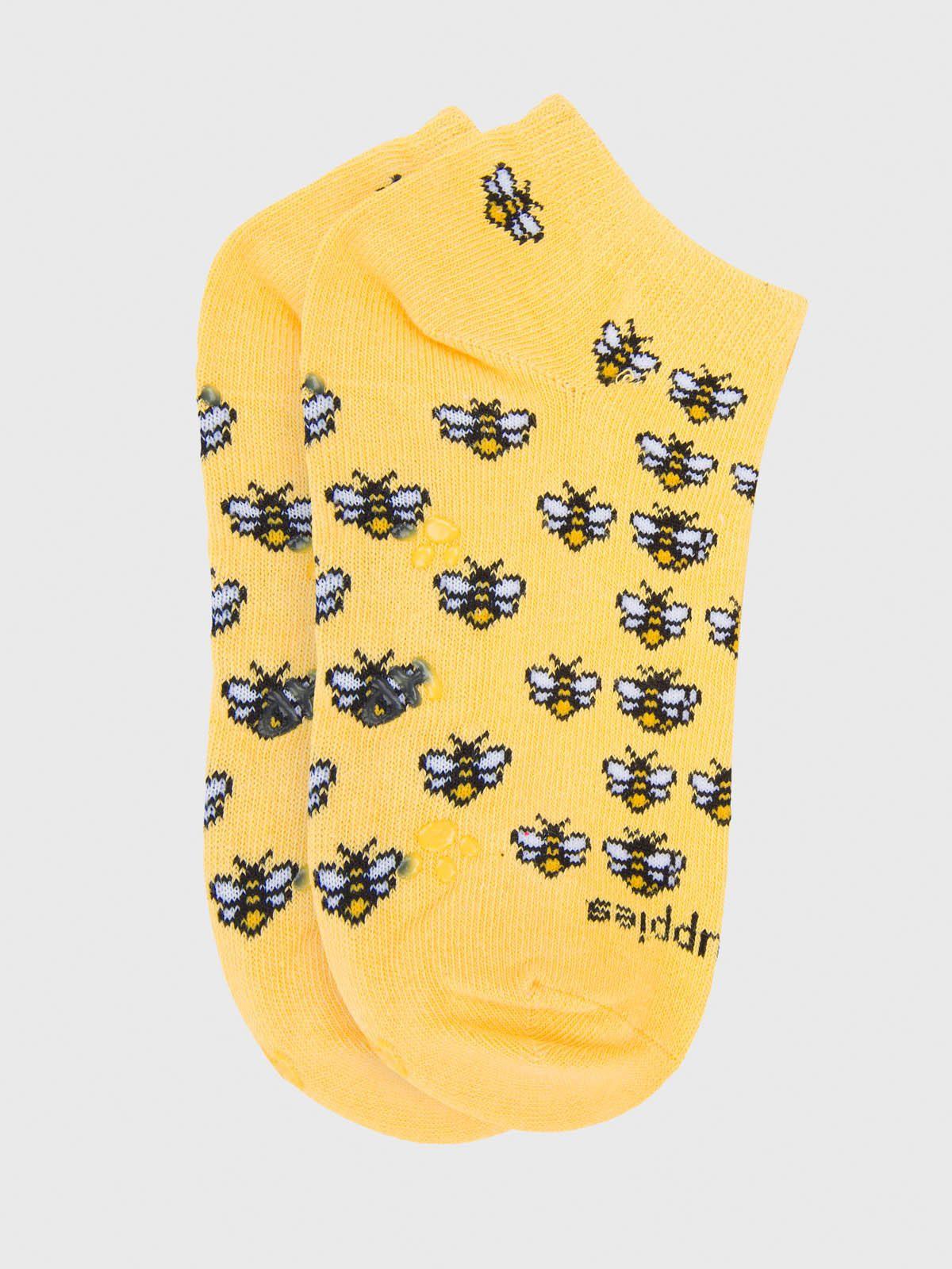 Calcetin Algodón Niña Ped Bees Amarillo-1