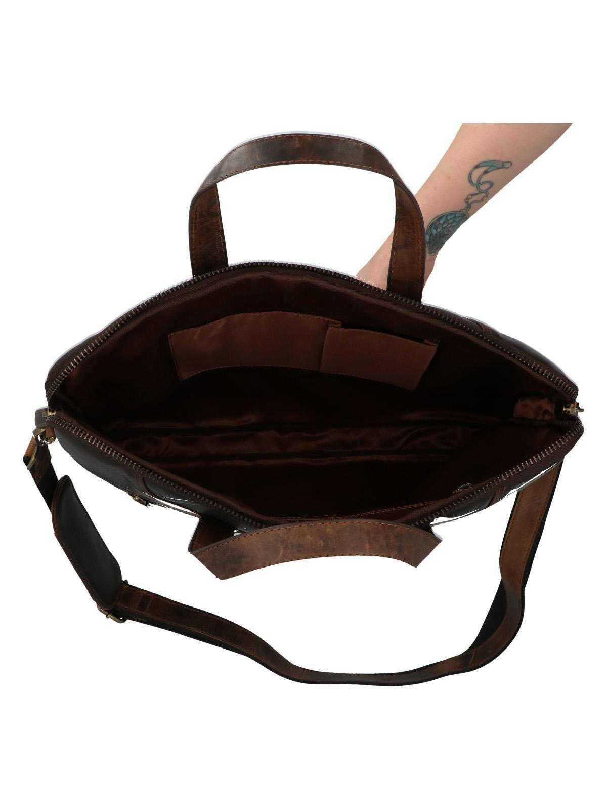 Maletin Cuero Hombre Tc Tivoli Bag Café-3