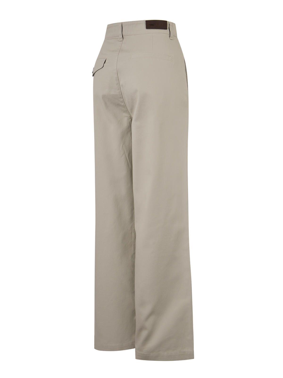Pantalón Algodón Orgánico Mujer Moani Beige-1