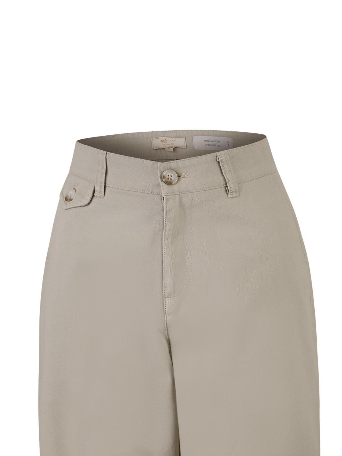 Pantalón Algodón Orgánico Mujer Moani Beige-3