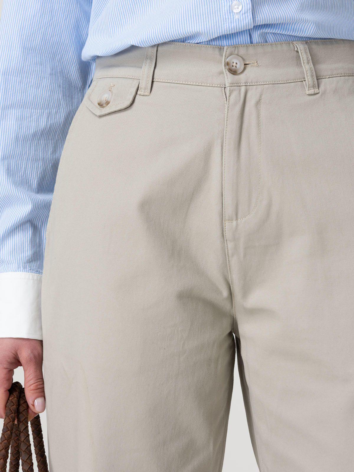 Pantalón Algodón Orgánico Mujer Moani Beige-4