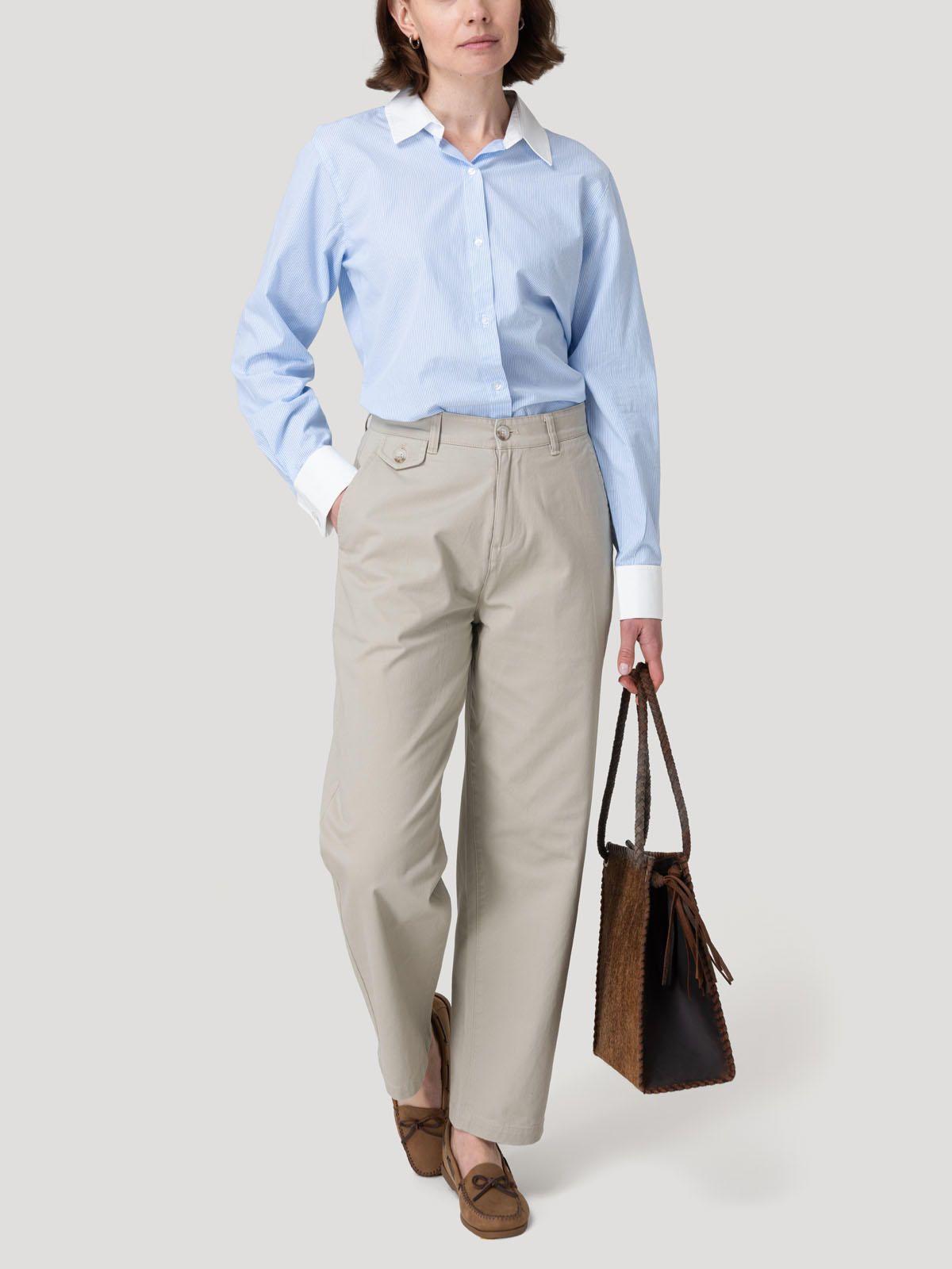 Pantalón Algodón Orgánico Mujer Moani Beige-6