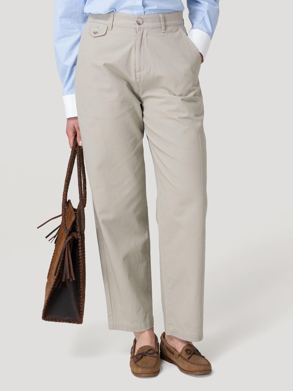 Pantalón Algodón Orgánico Mujer Moani Beige-7