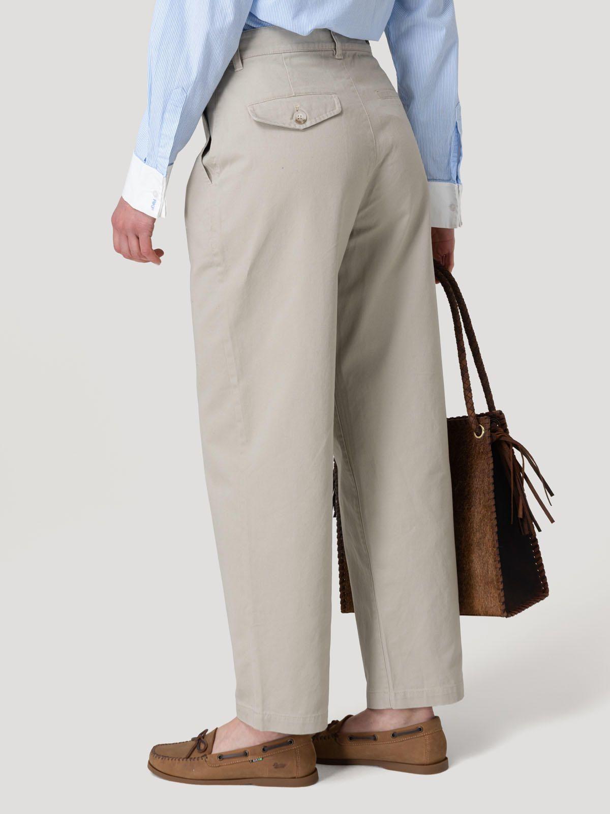 Pantalón Algodón Orgánico Mujer Moani Beige-8
