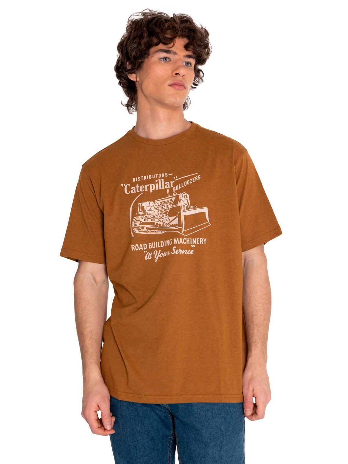 Polera Manga Corta Hombre His Tradition Graph1 Café-0