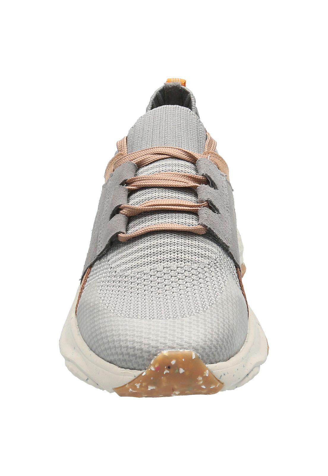 Zapatilla Cuero Mujer Morro Gris-3