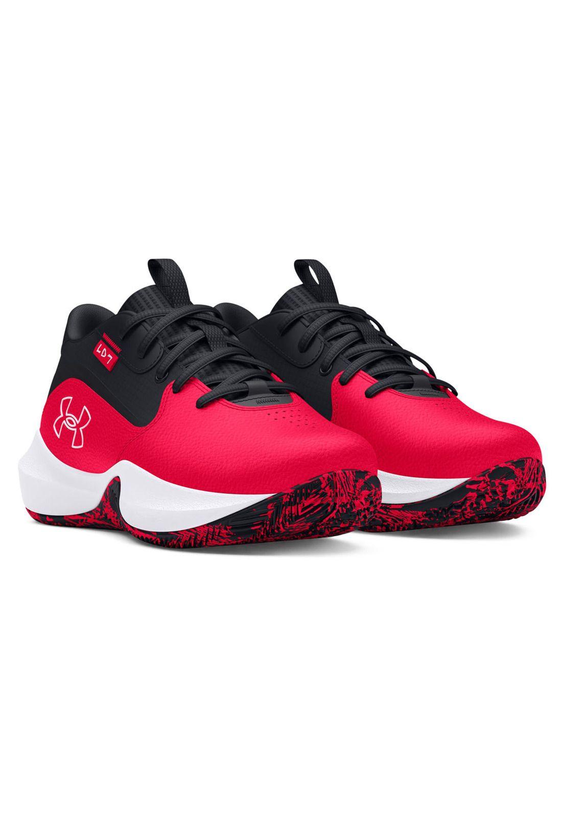 Zapatillas Basketball Lockdown 7 niño Rojo-5