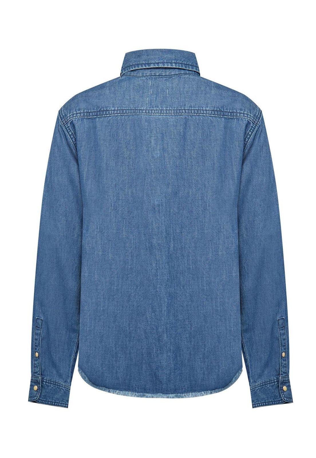 Blusa Algodón Orgánico Mujer Kilimanjaro Azul-1