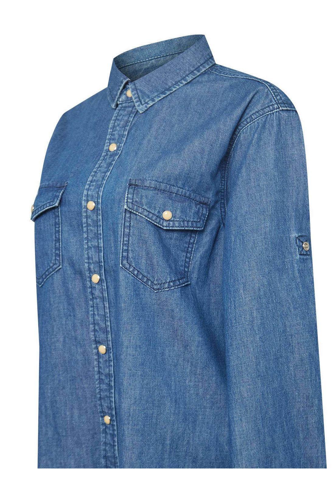 Blusa Algodón Orgánico Mujer Kilimanjaro Azul-3