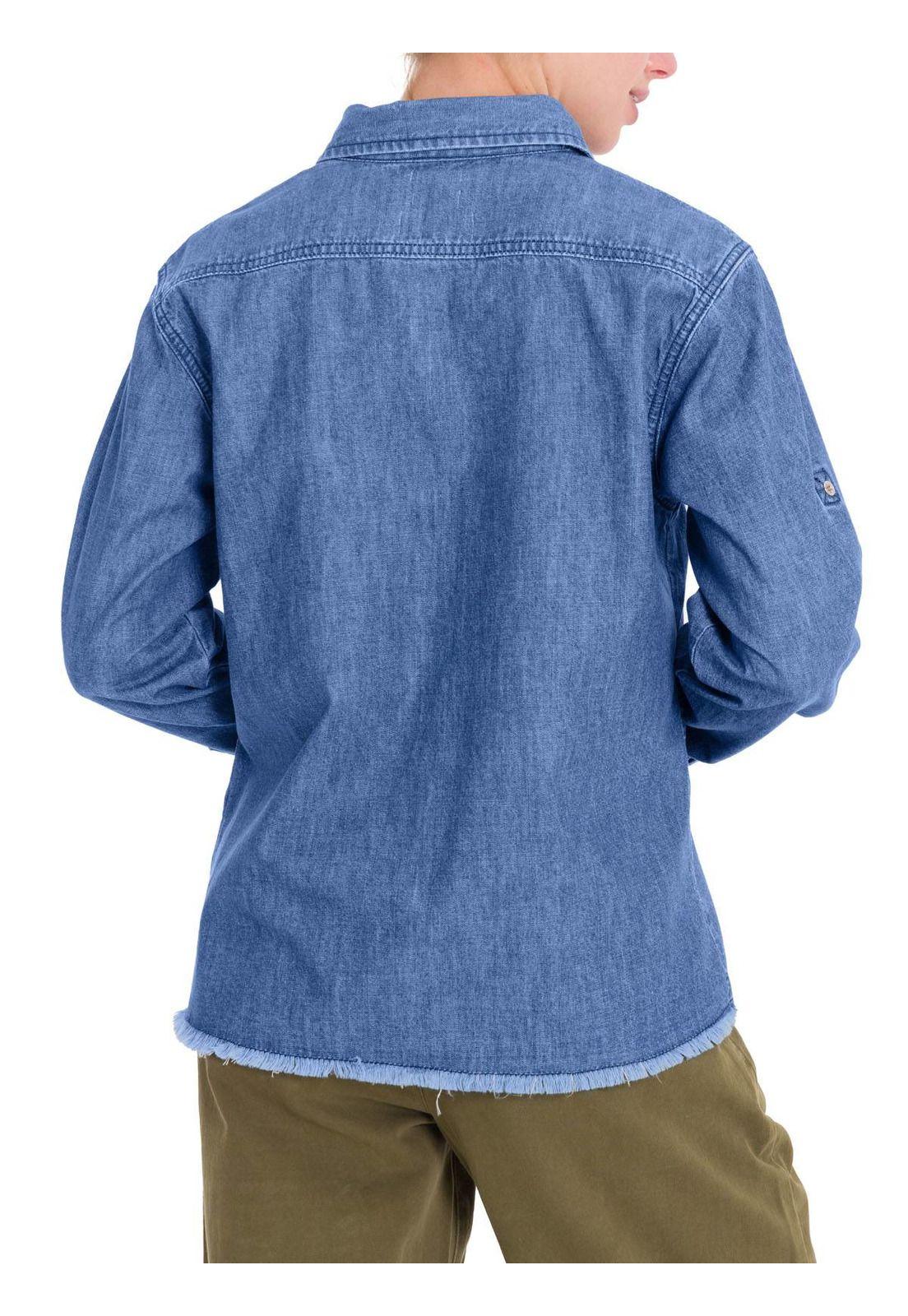 Blusa Algodón Orgánico Mujer Kilimanjaro Azul-6