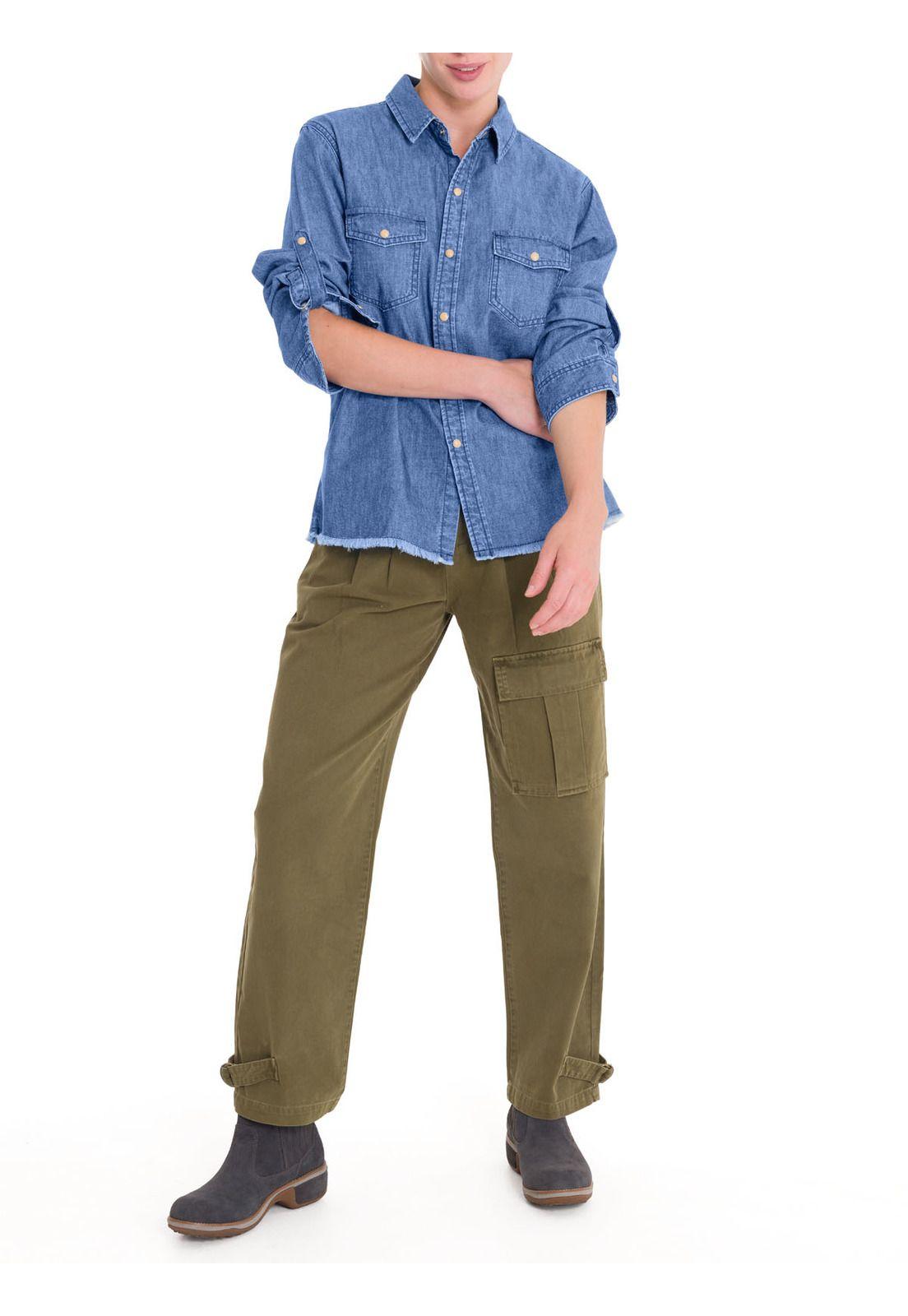 Blusa Algodón Orgánico Mujer Kilimanjaro Azul-8