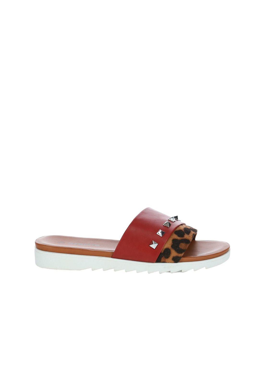 Sandalia Mujer Sydnee Negro /Rojo-1