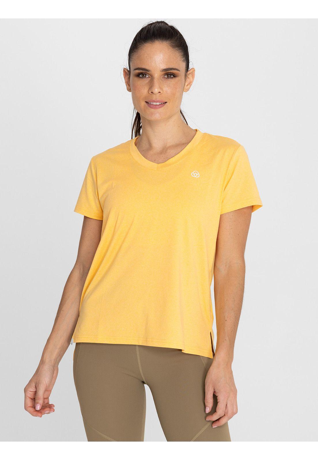 Polera deportiva Mujer V Neck Naranjo-0