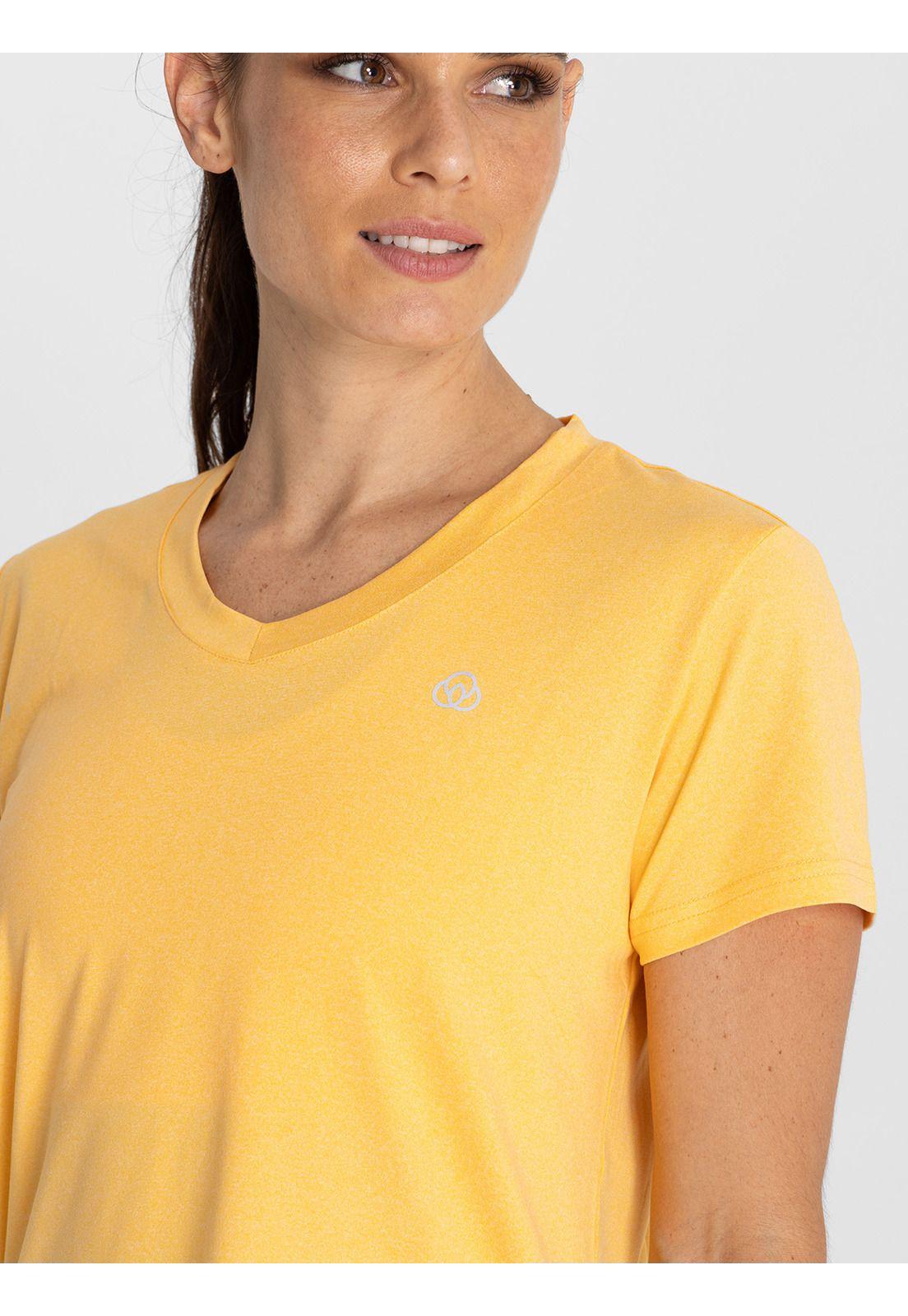 Polera deportiva Mujer V Neck Naranjo-4