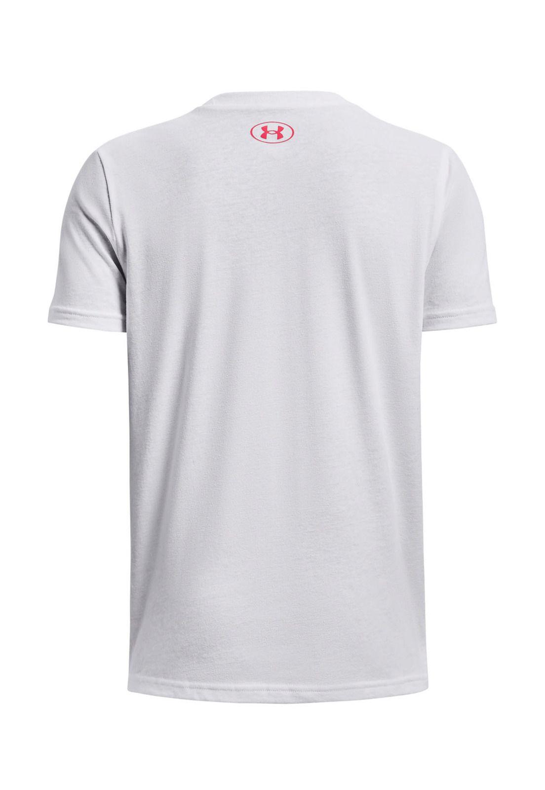 Polera manga corta BoxLogoCamo niño Blanco-1