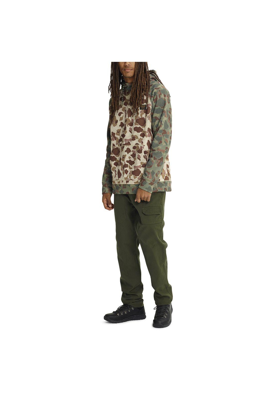 Softshell Crown Bonded Pullover Hombre Café-4