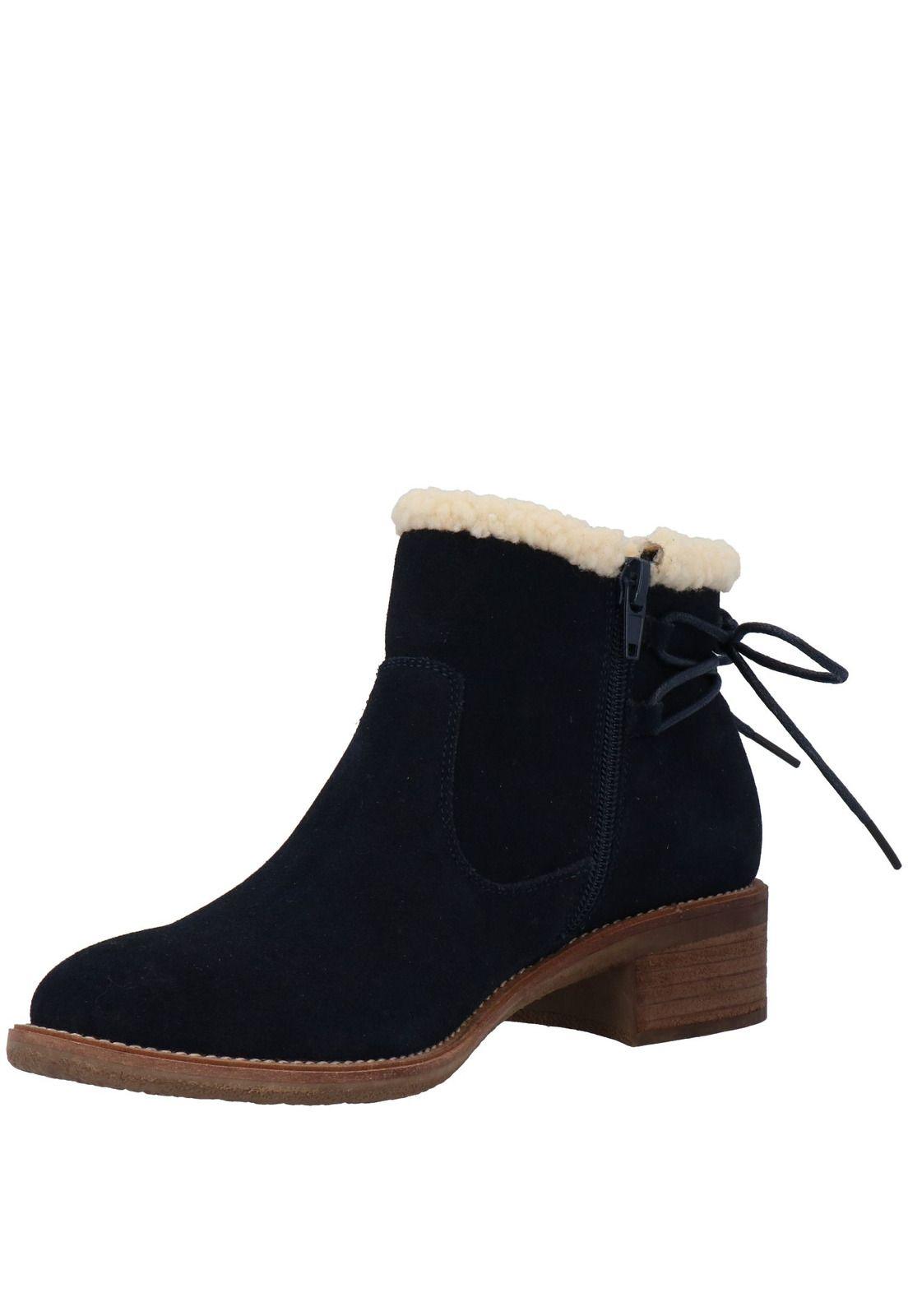 Botin Mujer Cuero Kris Azul-3