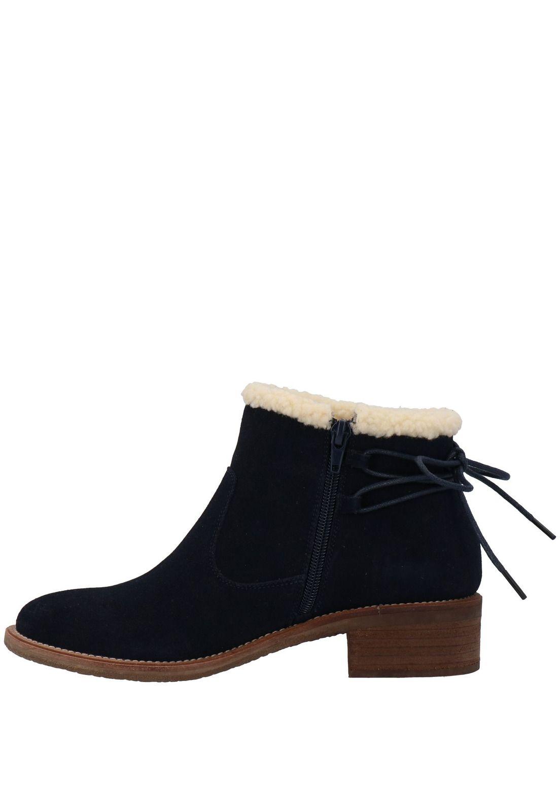 Botin Mujer Cuero Kris Azul-4