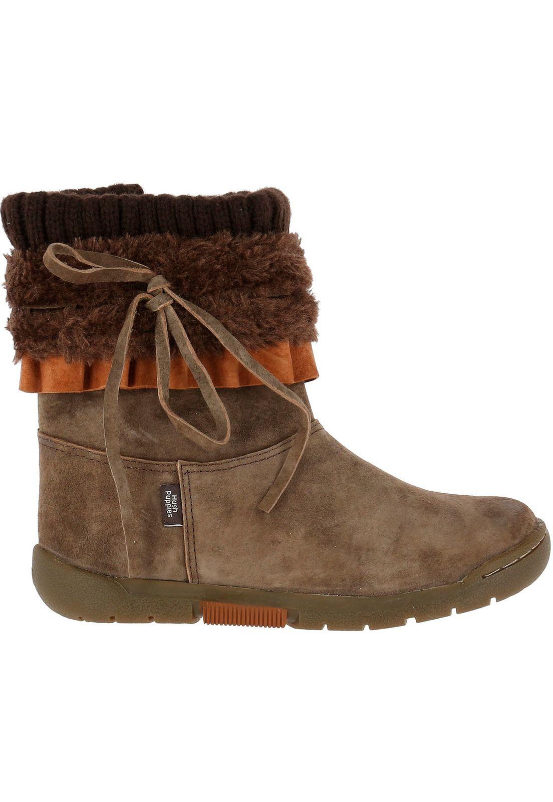 Bota Cuero Niña Macarron Café-3